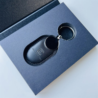 Emballage de porte-clés NFC en cuir véritable Porte-clés NFC de haute qualité avec boîte d'emballage gravée avec logo personnalisé