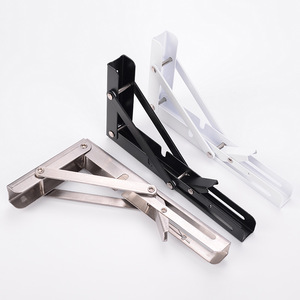 Vente en gros Acier inoxydable Angle droit <span class=keywords><strong>Billy</strong></span> Bracket pliable télescopique Partition Shelf Support Trépied Étagère <span class=keywords><strong>murale</strong></span> - Product Image 1