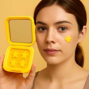 60 piezas lindo impreso <span class=keywords><strong>Starface</strong></span> acné tratamiento pegatinas hidrocoloide acné espinillas parches caja con espejo - Product Image 2