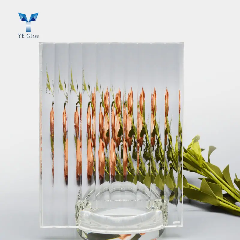 Transparent Fluted Texture Pattern Tempered Float Glass