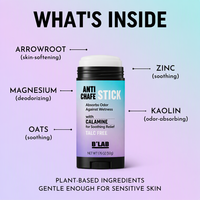 Stick anti-frottement personnalisé pour les bras, sans talc, contrôle des odeurs, protection contre les irritations, baume anti-frottement pour la randonnée et la gym