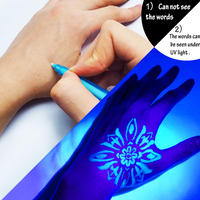Stylo espion à encre invisible magique à base d'eau sans odeur en forme d'étoile avec lumière UV pour les idées de cadeaux de fête pour enfants