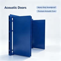 Porte Acoustique Double à Réduction de Bruit Élevée Y-H Acoustics, Sur Mesure, pour Projets de Construction