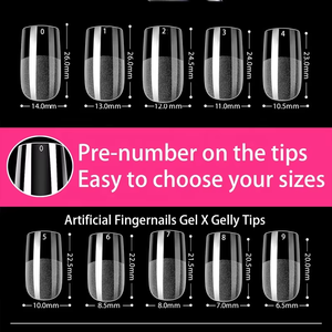 Gel para <span class=keywords><strong>uñas</strong></span> artificiales de marca privada, punta de Gel X Gelly, cobertura completa, transparente - Product Image 4