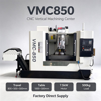 Centre d'usinage métallique à 5 axes de haute précision (VMC850) Machine de fraisage CNC verticale Centre d'usinage à quatre axes Machine VMC automatique