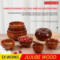 Ensemble de saladiers en bois d'acacia artisanal de qualité supérieure, bols de service en bois naturel pour fruits, collations, céréales, vaisselle durable