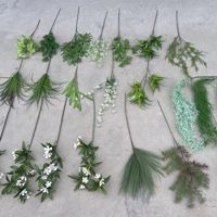 Plante verte artificielle, fougère asperge, herbe aérienne, feuille d'alocasia, arrangement floral de mariage, décoration de salle de mariage, plante verte décorative