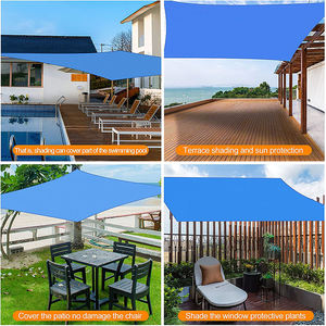 Toldo de Sombra para Jardín Azul, de HDPE, Triangular, 4x4x4m, para Patio, Precios de Vela de Sombra - Product Image 2