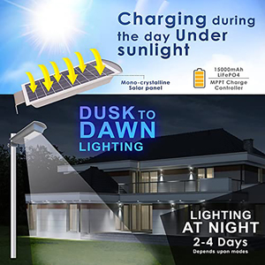 Thương Mại Cao Lumen Motion <span class=keywords><strong>Sensor</strong></span> Đèn Năng Lượng Mặt Trời Đường Ngoài Trời - Product Image 6