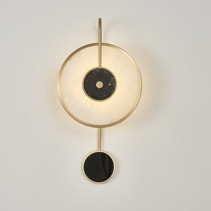 Lámpara de Pared Nórdica Moderna de Cobre y Mármol, Lámpara de Lujo para Sala de Estar, Comedor, Dormitorio, Cabecera, Pared de Fondo con Luz Personalizada - Product Image 3