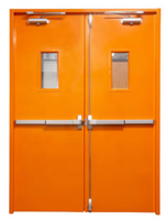 Portes intérieures/extérieures en bois massif Kabo 005 avec verre, étanches et insonorisées pour cuisine, hôtel, villa, hall - Garantie 5 ans