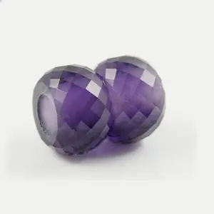  14 × 8 × 10ミリメートルBig Hole SizeファセットBall Shape Loose Glass宝石Bead Crystal Beads