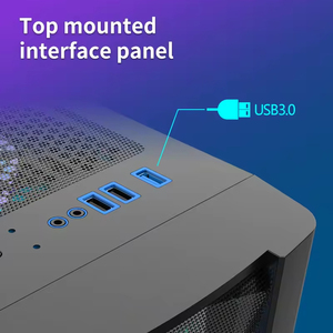 Nuevo diseño de escritorio MATX Mid Tower, carcasa de PC de ordenador de vidrio templado para jugadores, carcasa moderna, chasis y Torres - Product Image 3
