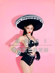 <span class=keywords><strong>Costume</strong></span> de scène Performance Bar Gogo Nightclub DS Danseurs de style mexicain Tenue de danse de scène séduisante 100% polyester <span class=keywords><strong>Femme</strong></span> - Product Image 3