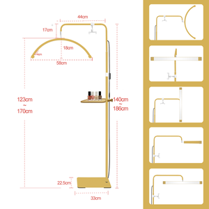 <span class=keywords><strong>Lampe</strong></span> LED Demi-<span class=keywords><strong>Lune</strong></span> d'Éclairage pour Cils et Esthéticiennes, avec Fonctions Spécifiques pour Cils et Tatouages, Idéale pour les Salons Professionnels - Product Image 4