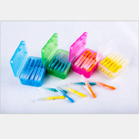 Soins quotidiens Meilleures ventes Soins dentaires Brosses interdentaires avec capuchons Pinceau pliable en acier inoxydable Pics interdentaires