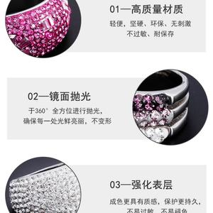 Bagues de fiançailles pour femmes, bagues à zircone sertie, breloques, bijoux de mode en acier inoxydable, bague de mariage - Product Image 6