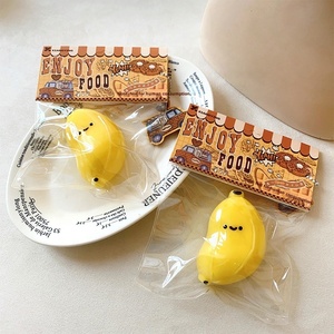Juguete Squishy de Plátano Pequeño y Gordo, Venta al por Mayor, Juguete Antiestrés de Material TPR con Sensación de Lodo, Figura Blanda, Certificado CE - Product Image 2