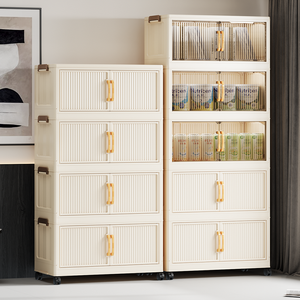 Armoire de <span class=keywords><strong>rangement</strong></span> de grande capacité, 40-78 cm de large, double porte, multi-niveaux, idéale pour organiser les vêtements dans les chambres de location - Product Image 3
