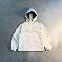 Vestes coupe-vent personnalisées en tissu nylon pour hommes, légères, à capuche, de haute qualité