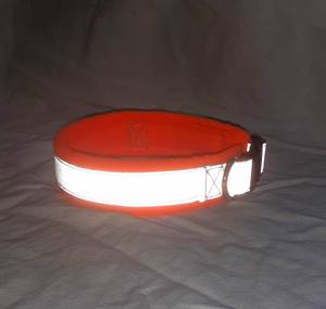 Collar Ajustable Personalizado para Perro, Forrado de Felpa, Diseño Sólido, Reflectante de Alta Visibilidad, Amarillo Neón Fluorescente, Naranja, Rosa - Product Image 6