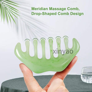 Logotipo personalizado de mano de plástico de moda peine para el cabello masajeador de meridianos con acupuntura fisioterapia cuero cabelludo Guasha herramienta de raspado - Product Image 4