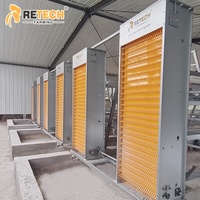 Excellent rapport qualité-prix : Équipement de cage en batterie pour poules pondeuses de type 3 niveaux avec système de retrait automatique du fumier pour 20 000 poules pondeuses