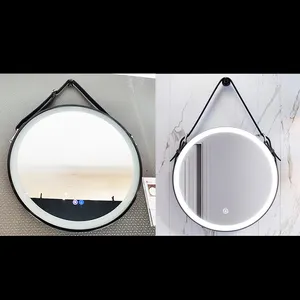 Espejo Home Decorative Cosmetic Belt Round Touch Sensor Anti-frog Smart Light round led mirror