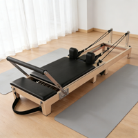 Reformer de Pilates pliable en bois de chêne, design classique Senrui, machine de luxe pour exercices de yoga, usage commercial, personnalisable pour le corps