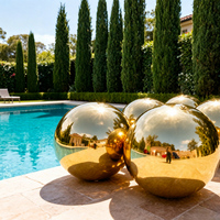 Grande boule miroir gonflable en PVC personnalisée, sphère brillante suspendue pour la décoration de mariage et de fête