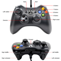 Manette de jeu PC Manette de jeu filaire Accessoires de jeu Manette de jeu filaire pour XBOX360 Manette de jeu Joypad