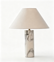 Lampe de table moderne en marbre avec source de lumière LED, design simple, écologique et caractéristiques flexibles