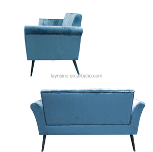 Laynsino mobili moderni per la casa Divani in velluto <span class=keywords><strong>blu</strong></span> cielo a 2 posti sedie a sdraio componibili da salotto moderna collezione - Product Image 4