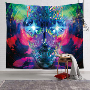 Tapiz colgante <span class=keywords><strong>de</strong></span> pared personalizado, tapiz nórdico psicodélico, Calavera malvada, sala <span class=keywords><strong>de</strong></span> estar, dormitorio, tapices, decoración <span class=keywords><strong>de</strong></span> pared <span class=keywords><strong>de</strong></span> Mandala Hippie - Product Image 4