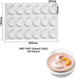 18 Cavity Moon <b>Silicone</b> Ice Lattice Mold Same Design Kitchen Baking Utensils Cake <b>Tools</b> Candy Tray Soap Mold Tray Resin Mold - Product Image 2
