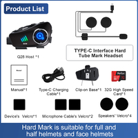 Nouvelle mini caméra de moto Q28 pour casque rabattable, matériau ABS, étanche, caméra sport 1080P avec grand angle