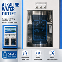 Distributeur d'eau en libre-service 24h/24 pour les communautés, double réservoir prenant en charge l'eau purifiée, l'eau minérale et l'eau froide