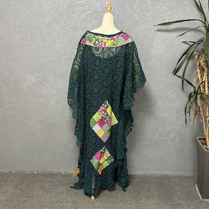 Élégant 2025 Grande Taille Africain <span class=keywords><strong>Buba</strong></span> Ensemble Confortable Coupe Polyester Dentelle Robe et Robe pour Femmes Style Décontracté Abaya - Product Image 6