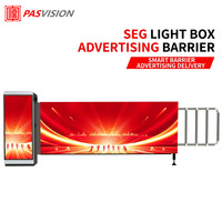 PASVISION Seg Barrière publicitaire lumineuse, Radar intelligent télécommandé, pour la publicité, la livraison et le contrôle du stationnement, en acier inoxydable