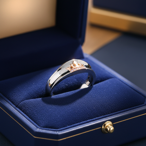 Grossiste chinois de bagues de luxe au design couronne royale, bijoux en or blanc et rose 18 carats, diamants naturels véritables, bagues pour un usage quotidien. - Product Image 4