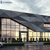 Mur-rideau en panneaux d'aluminium Starveil pour extérieur, durable et résistant aux intempéries, pour l'architecture moderne, les centres commerciaux et les hôtels
