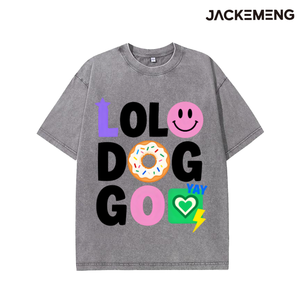 เสื้อยืดโอเวอร์ไซส์ผ้าฝ้ายพิมพ์ลาย <span class=keywords><strong>Lol</strong></span> Dog สไตล์เรโทร สตรีทแวร์ ใส่ได้ทุกวัน ลำลอง สินค้าจากคลังสินค้าในสหรัฐอเมริกา ขายส่ง - Product Image 2