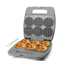 Aifa Mini gaufrier électrique rond et détachable, machine à faire griller des beignets, des œufs, des cupcakes