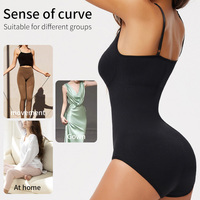 Vente en gros de bodys pour femmes avec logo personnalisé, gaine sculptante à haute compression, rehausseur de fesses intégré et soutien-gorge intégré
