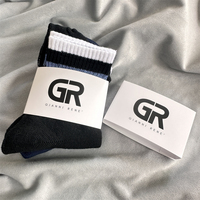Bas quantité minimale de commande personnalisé chaussette emballage carton étiquette d'emballage papier de luxe chaussettes d'emballage étiquette volante pour 1/2/3 paires