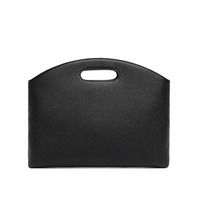 Sac à main pour ordinateur portable en similicuir vegan pour femme, pochette de transport pour ordinateur portable avec poignée découpée, sac de documents de bureau pour les voyages d'affaires