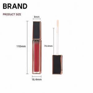Private Label Organic Long Lasting <b>Lip</b> <b>Gloss</b> Premium Luxury Square Laser Engraved Gold Rim Contenedor Natural Look - Product Image 5