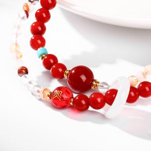 Pulseira Suplemento de Deficiência de Cinco Elementos, Ouro, Madeira, Água, Fogo, Terra, Estilo Chinês, Cinco Direções das Divindades da Riqueza - Product Image 4