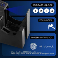 Pistolet biométrique sûr pour les travaux lourds avec clé de clavier d'empreintes digitales accès rapide par bureau table de chevet armoire murale Mode silencieux