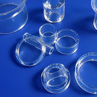 Tube en quartz clair poli, rond, grand diamètre, récipient de laboratoire optique avec services de cintrage et de soudage